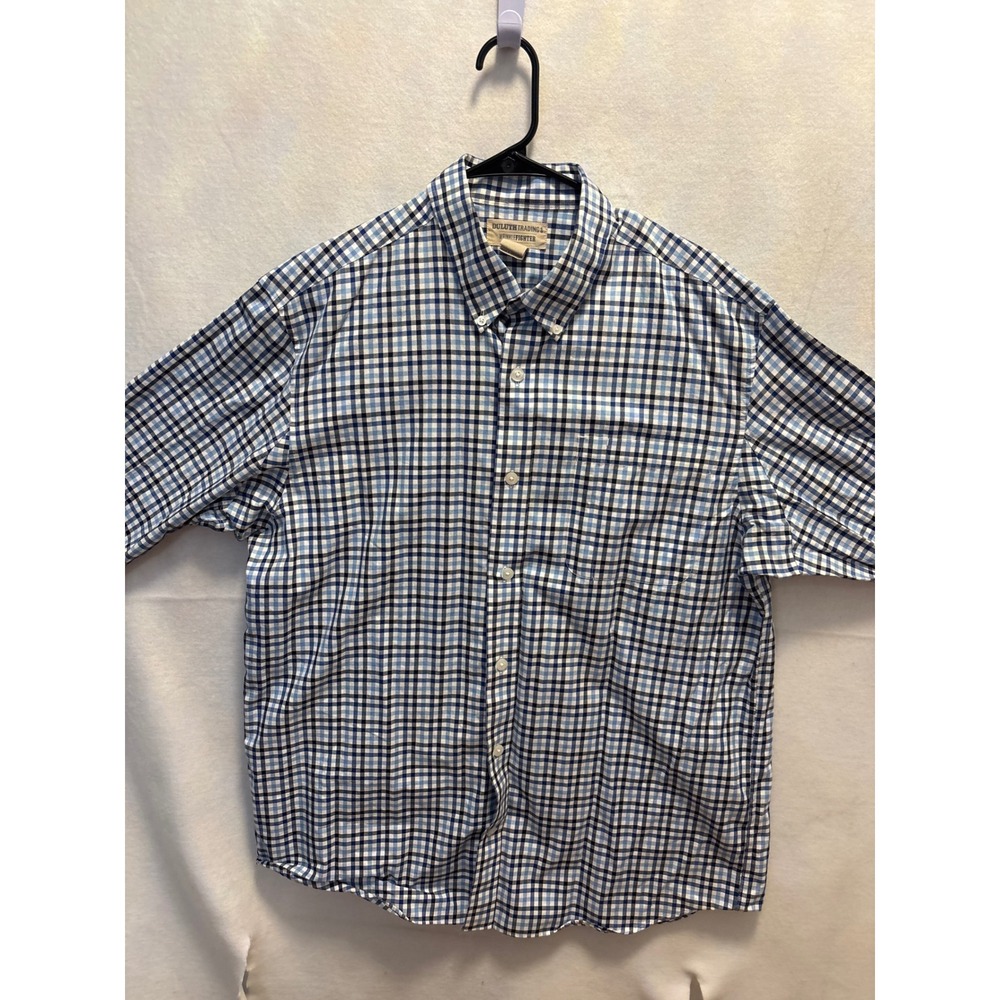 Duluth Trading Co Wrinkle fighter Plaid Long Button Down Shirt Men's Size L